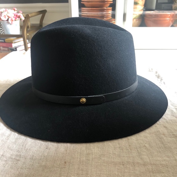 Rag & Bone Wool Fedora Black, sz. Med - Picture 3 of 6